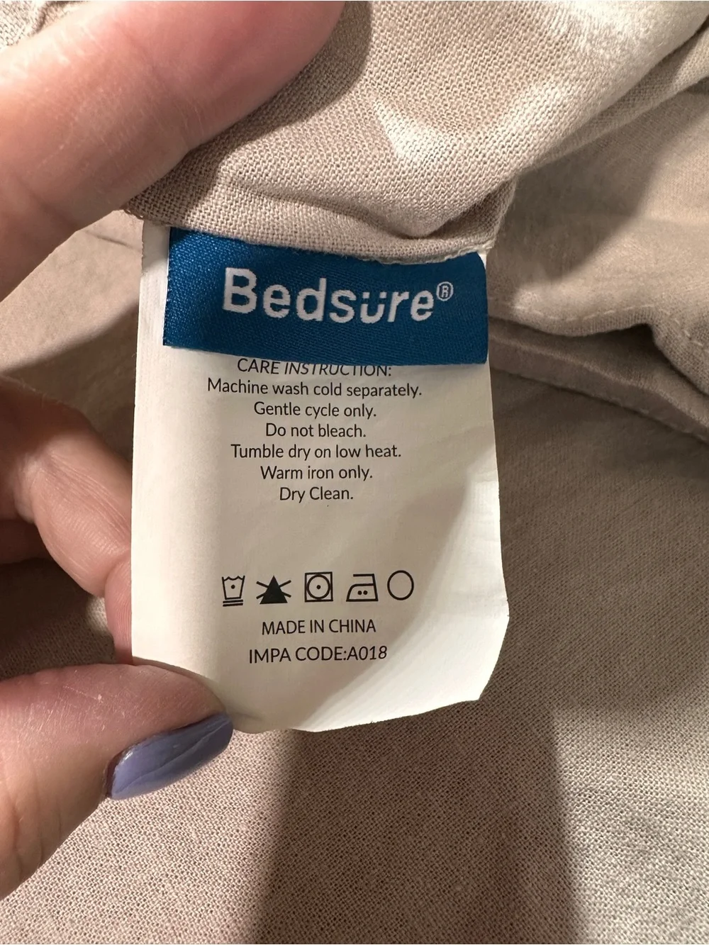 Bed-sure Bedsure King Linen Blend Pillow Cover/Sham Set 20x35 Set Of 2